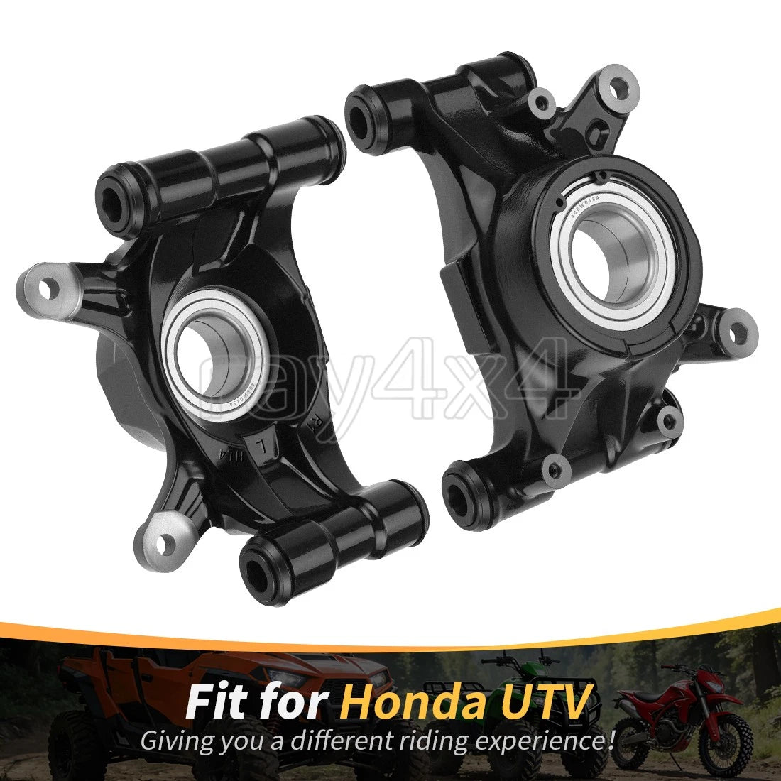 Rear Left Right Knuckle Kit w/Bearings for Honda Pioneer 1000 (2016–2024)
