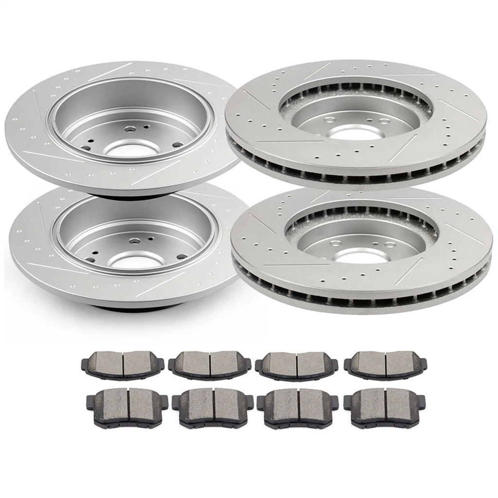 Drilled Rotors and Ceramic Brake Pads for Acura TL (2004–2008)