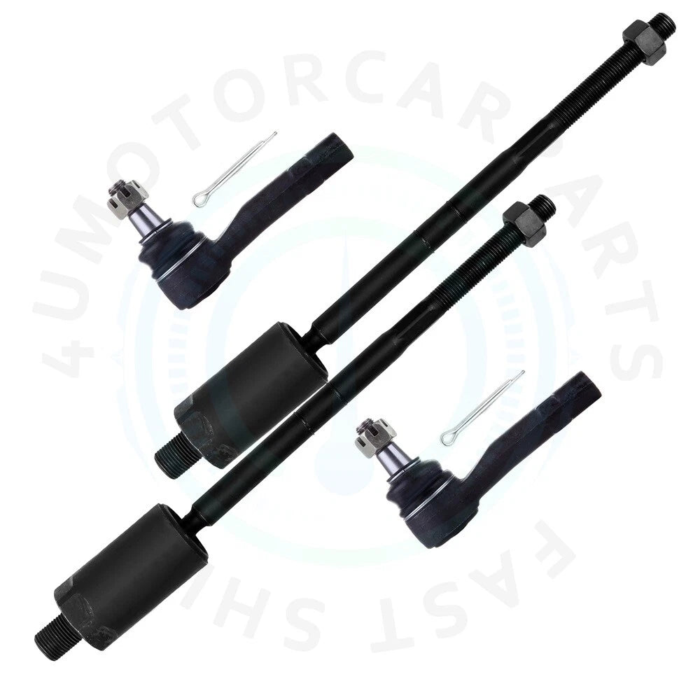 Set of 4 Front Inner Outer Tie Rod Ends for Ford Explorer Mercury Mountaineer (2002–2005)