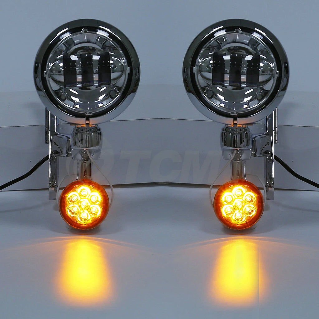 LED Turn Signal Fog Light Bracket for Harley Electra Street Glide FLHX FLHR (2007–2023)