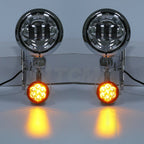 LED Turn Signal Fog Light Bracket for Harley Electra Street Glide FLHX FLHR (2007–2023)