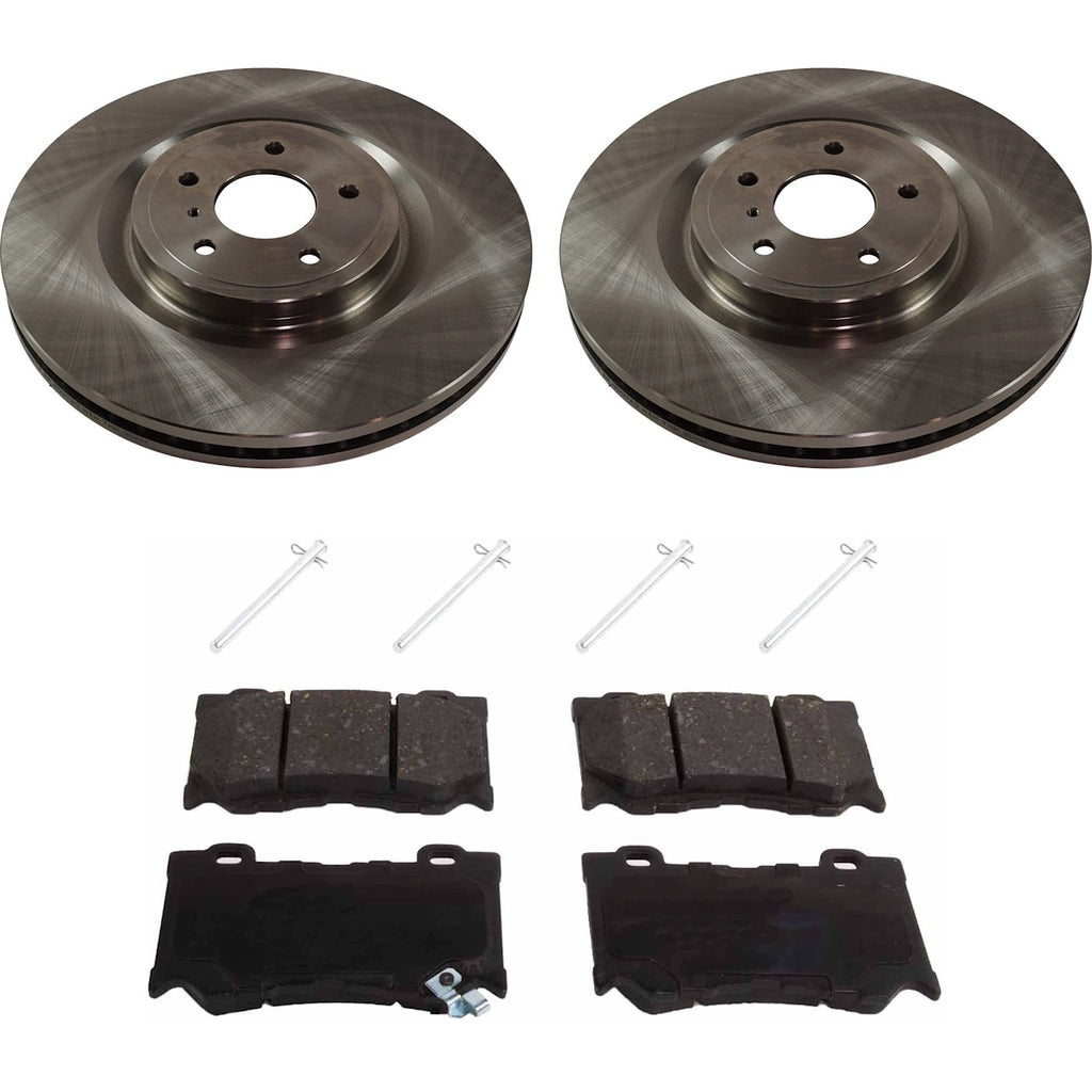 Front Brake Disc Rotors and Pads Kit for Infiniti Q50 Q60