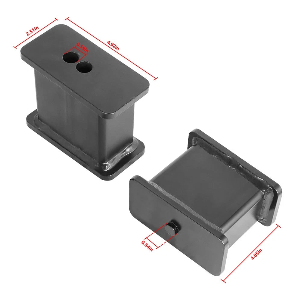 4" Rear Lift Blocks Kit with Ubolts for Chevy GMC Pickup (2007-2018)