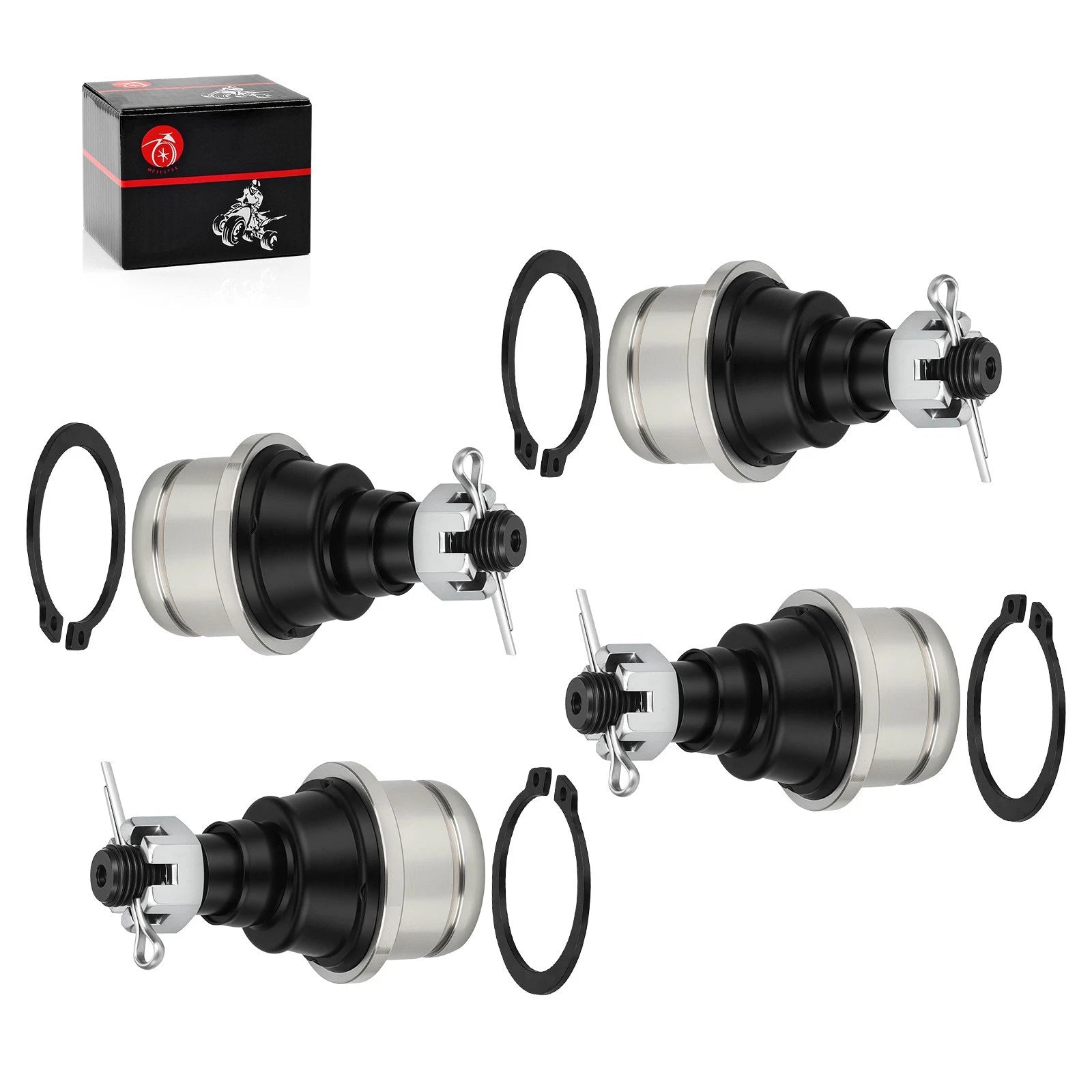Set of 4 Ball Joints for Honda Foreman 500 TRX500 (2005–2019) Upper Lower