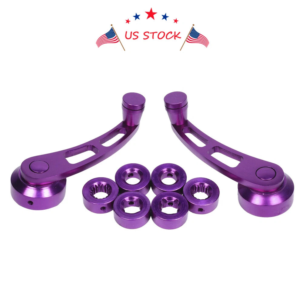 Set of 2 Purple Car Window Winder Crank Handles