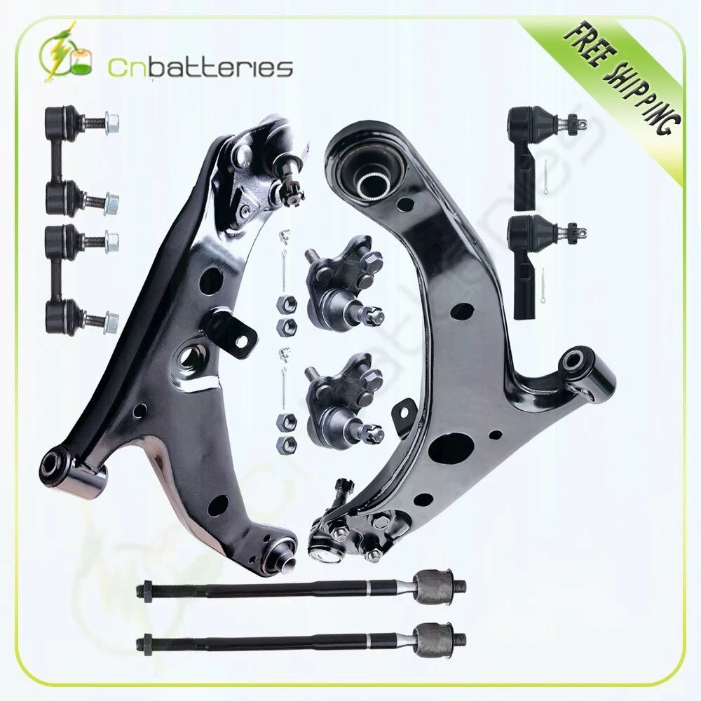 10Pcs Front Suspension Kit Ball Joints Control Arm for Toyota Corolla (1996–2002)