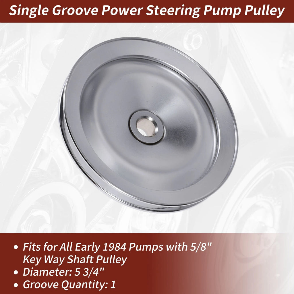 Single Groove Power Steering Pump Pulley for Chevy Camaro (1970–1974)