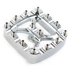 MX Style Brake Pedal Pad Cover for Harley Softail Dyna Sportster Iron 883 (2000–2023) Chrome