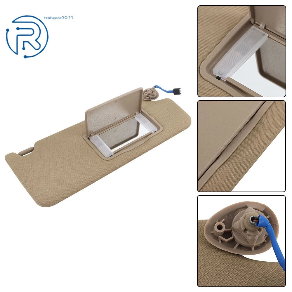 Right Beige Sun Visor with Light for Honda Pilot (2017–2021)