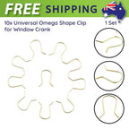 Universal Omega Shape Retaining Clip Clamps For Window Crank Assembly 10 Pcs D10