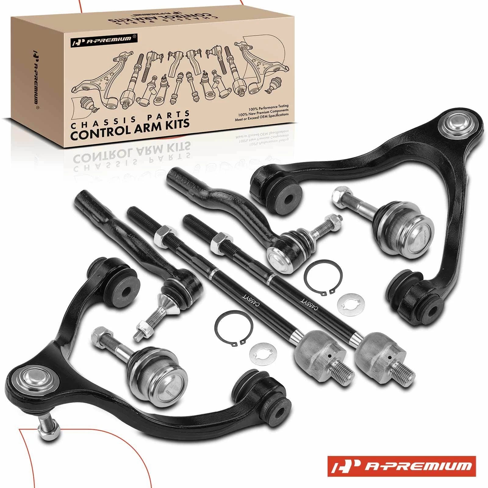 8x Control Arm with Ball Joint Tie Rod Kit for Ford Crown Victoria (1992–2011)
