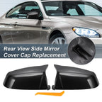Rearview Mirror Cover Cap Black Carbon Fiber for BMW E60 E61 F10 F11 E63