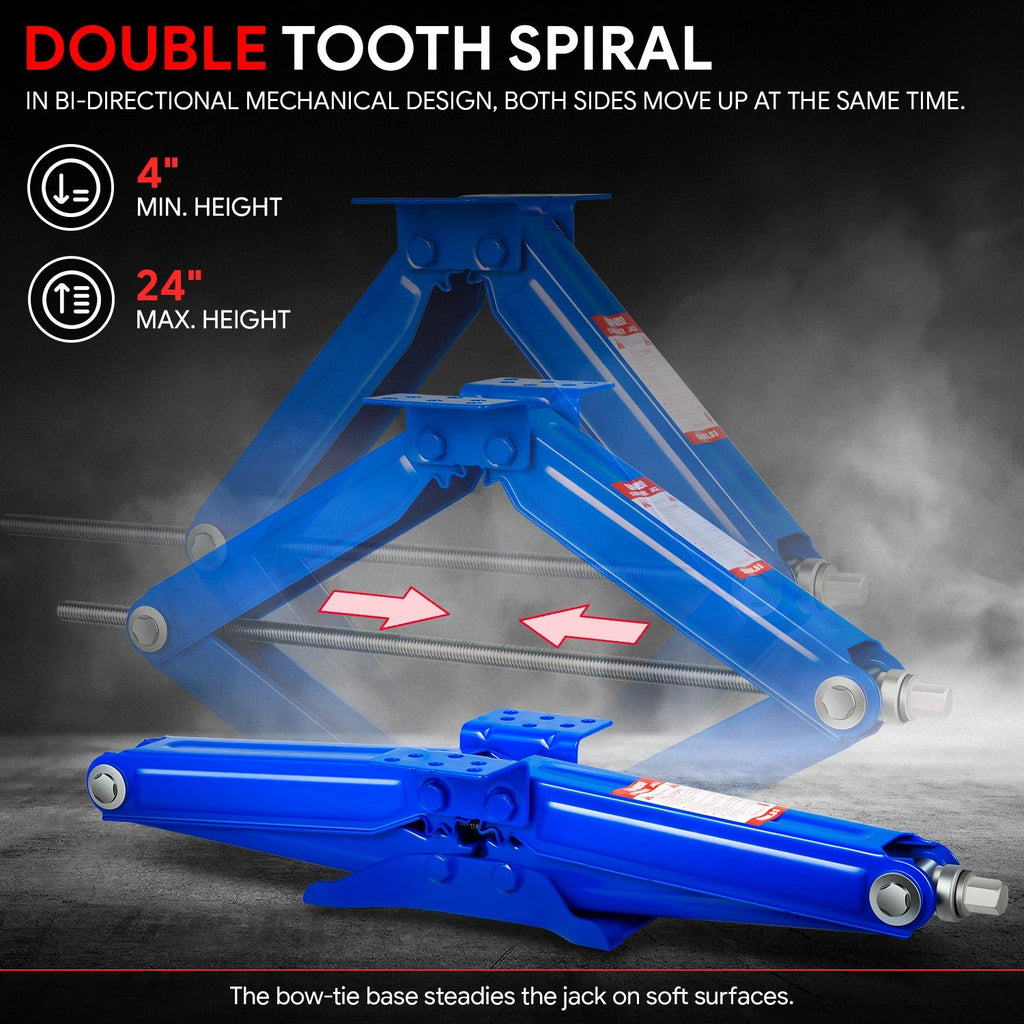 2X 2.5 Ton 24" Stabilizer Leveling Scissor Jacks for RV Camper