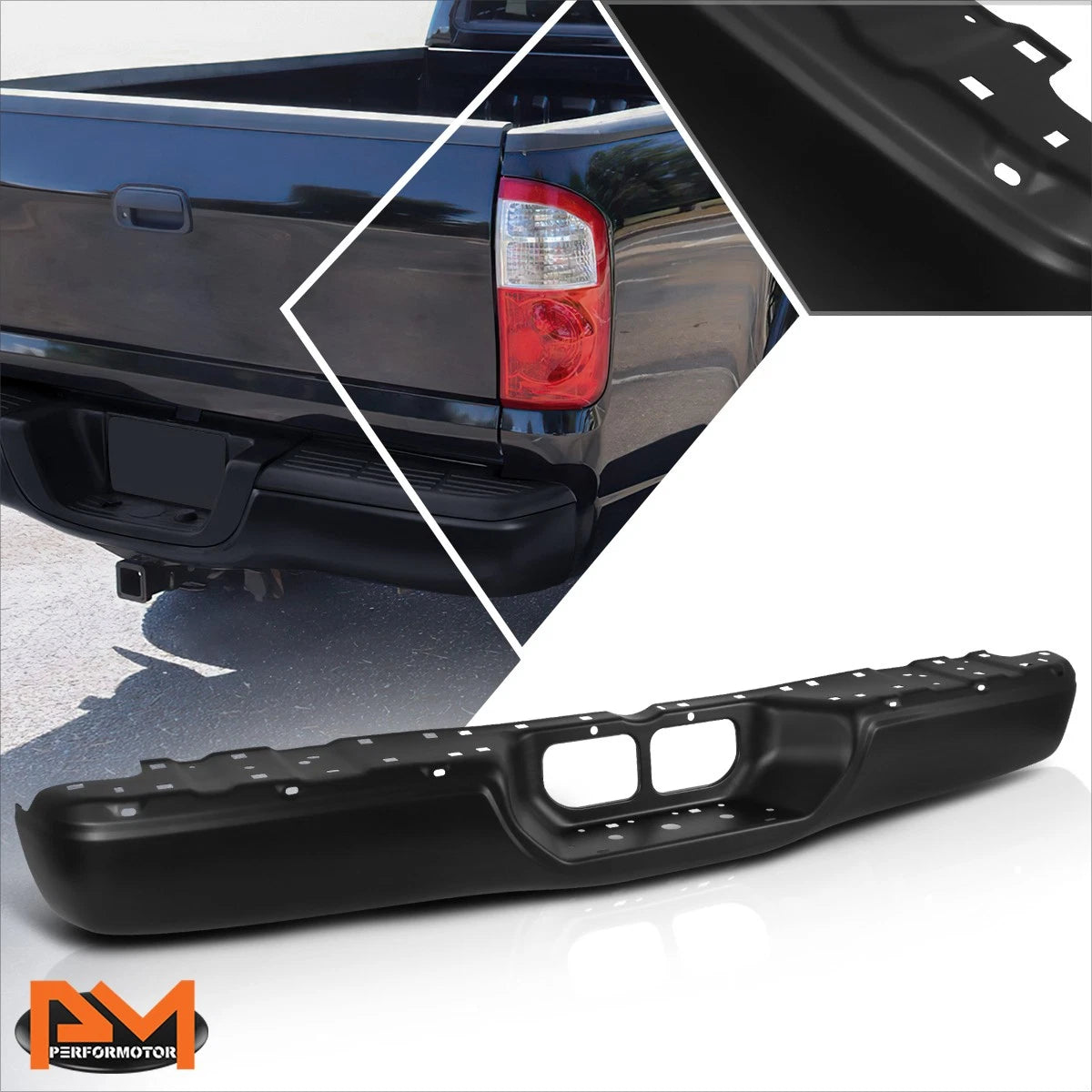 Rear Bumper Face Bar for Toyota Tundra (2000–2006) Black Replacement