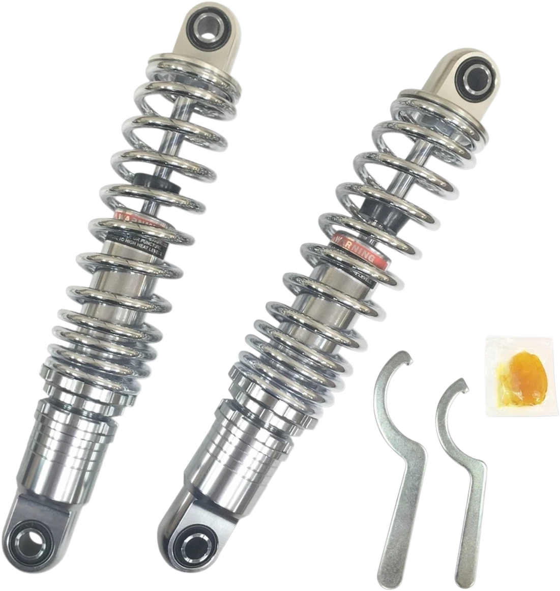 Premium Ride-Height Adjustable Chrome Shocks for Drag Specialties