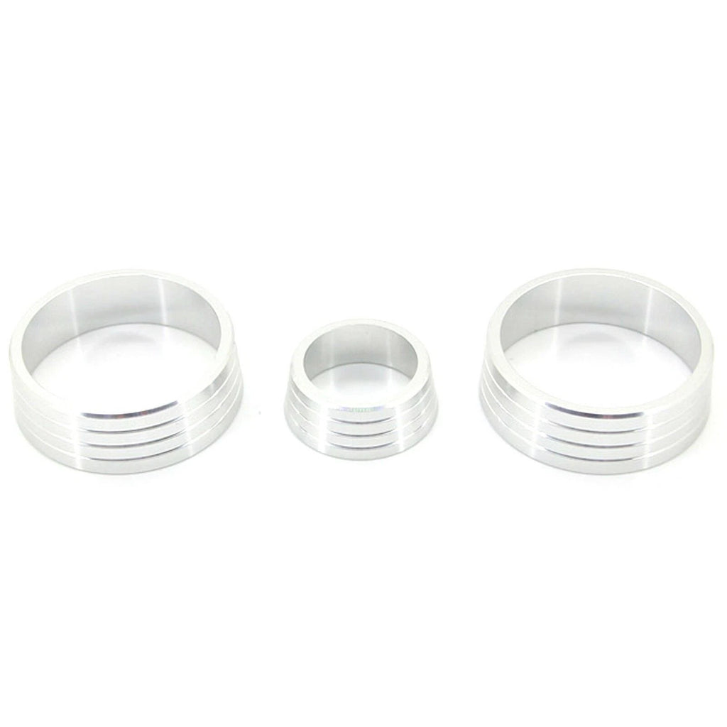 Silver Aluminum AC Volume Switch Knob Trim Ring for Honda Fit Jazz (2009-2014)