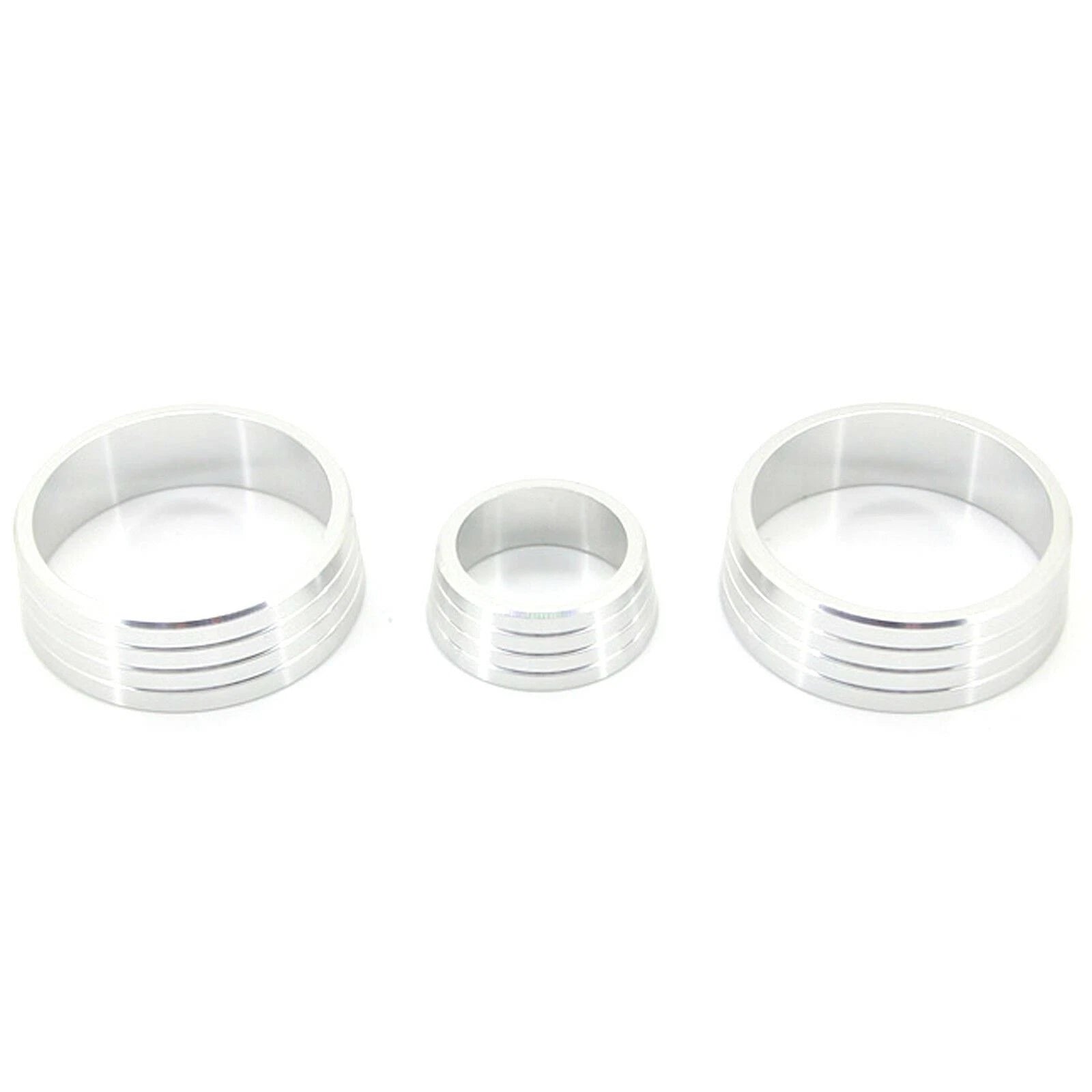 Silver Aluminum AC Volume Switch Knob Trim Ring for Honda Fit Jazz (2009-2014)