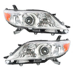 Replacement Headlight Set for Toyota Sienna (2011–2013) LH+RH Chrome Halogen