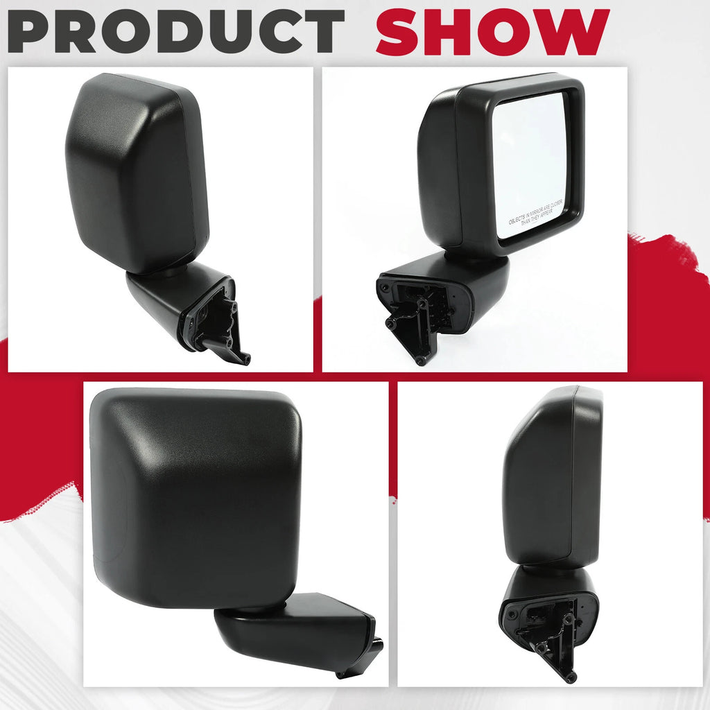 Manual Exterior Mirrors for Jeep Wrangler JL Gladiator (2018-2023)