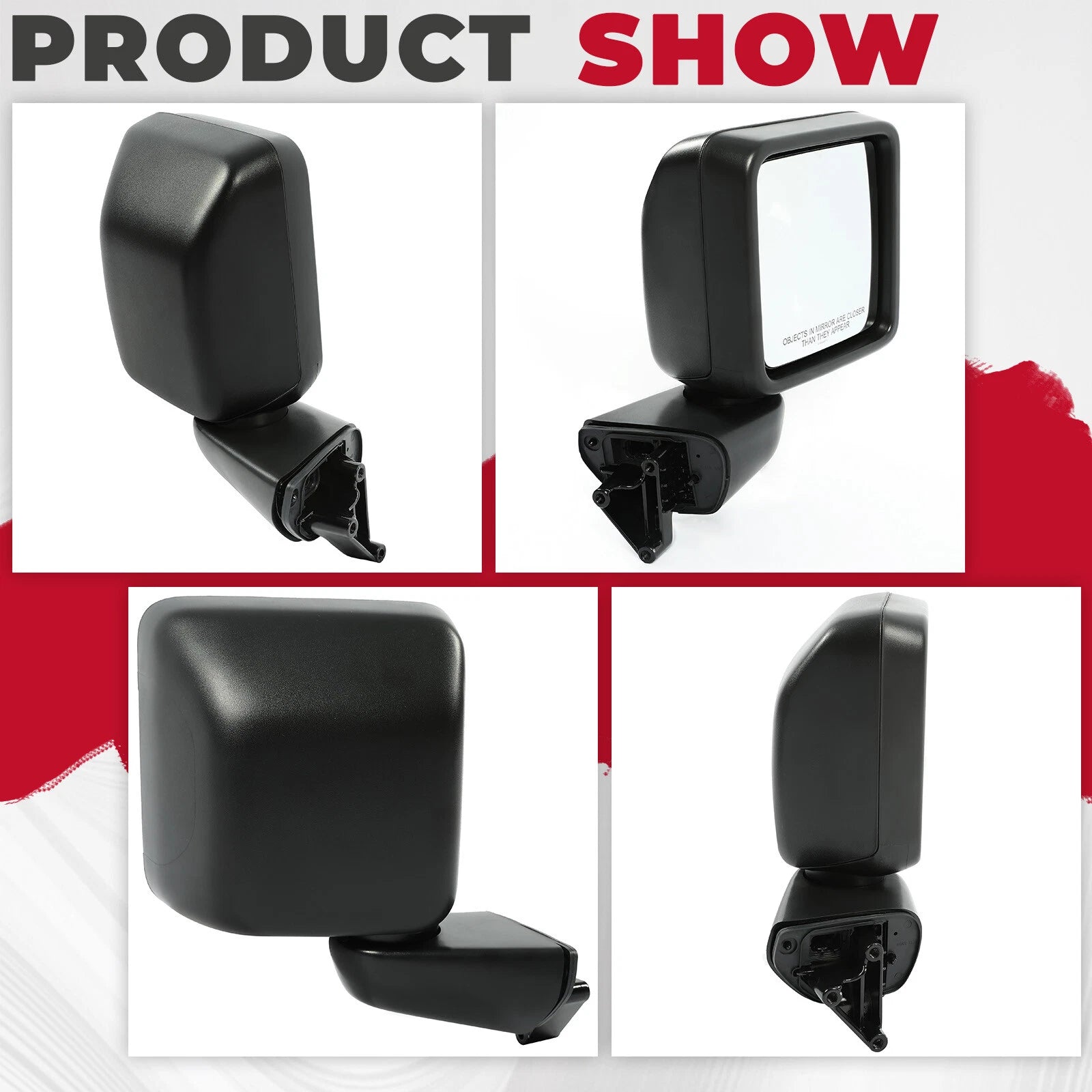 Manual Exterior Mirrors for Jeep Wrangler JL Gladiator (2018-2023)