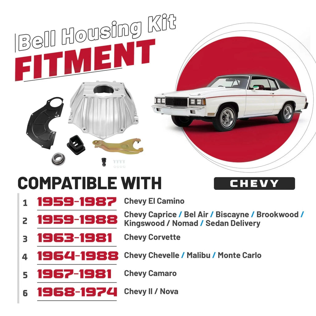 Clutch Fork & Bell Housing Kit for Chevy (1959-1988)