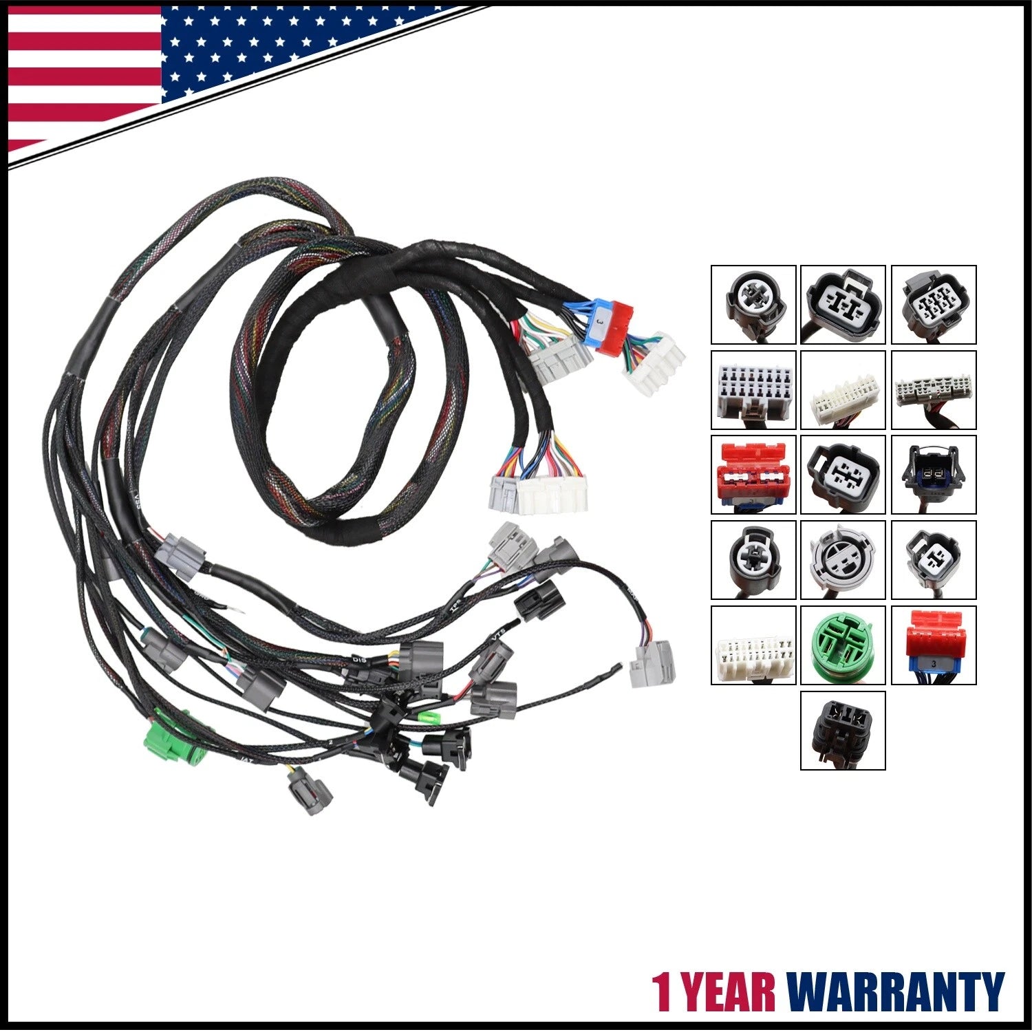 Engine Wire Harness for Honda Civic Integra B16 B18 D16 OBD1 (1992–2005)