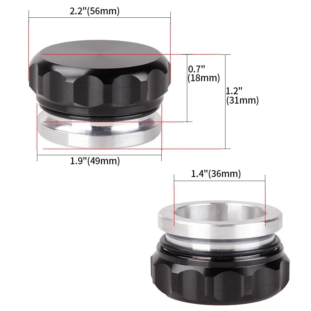 2 Inch Aluminum Weld On Filler Neck and Cap for Fuel Water Tank