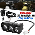 Dual Color LED Headlight Light Bar Kit for Sur Ron Segway X260 X160 S160 Talaria