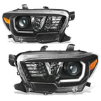 LED Projector Headlights for Toyota Tacoma (2016–2023) - Black Housing, Amber Corner