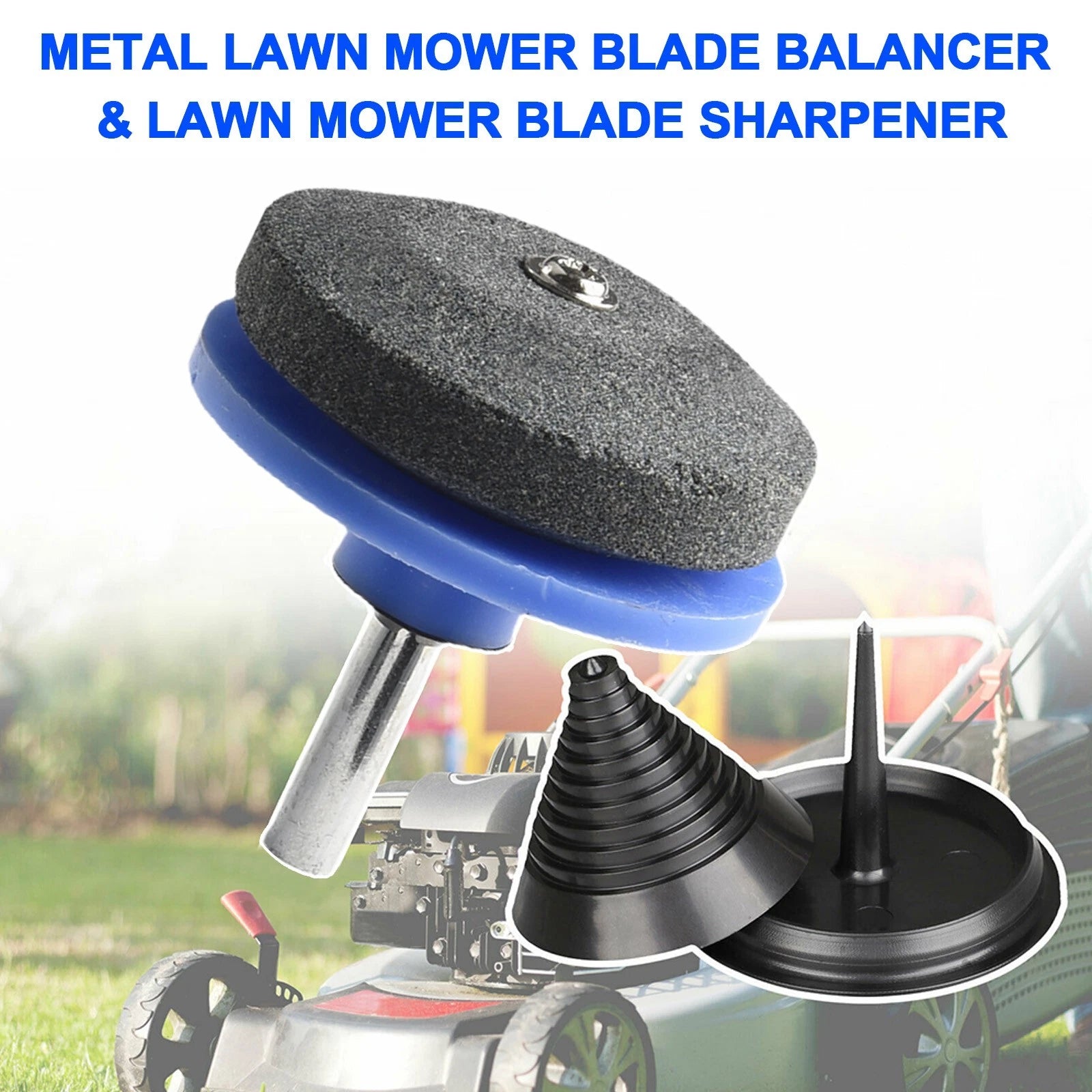 Set of 2 Mower Blade Balancer Sharpeners for Lawn Mower Tractor