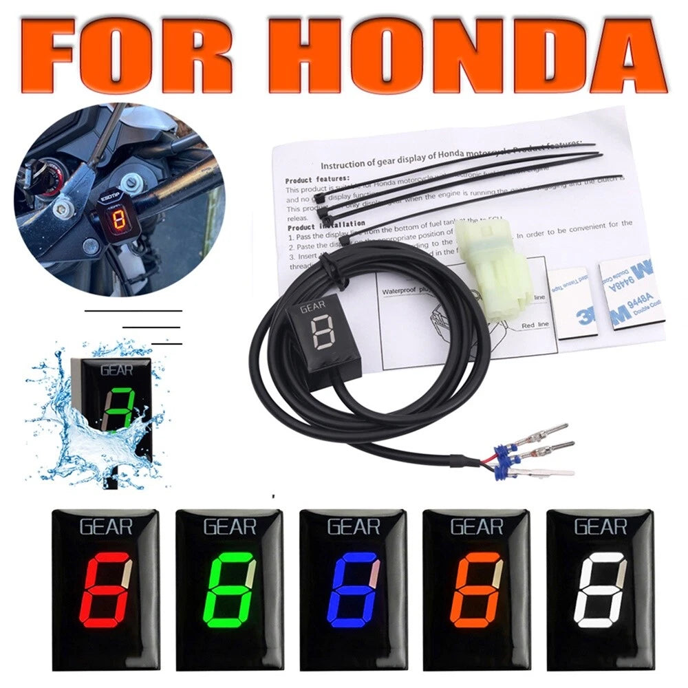 Blue LED Gear Indicator for Honda CBR600RR CBR600F CBR1000RR (2003–2023)