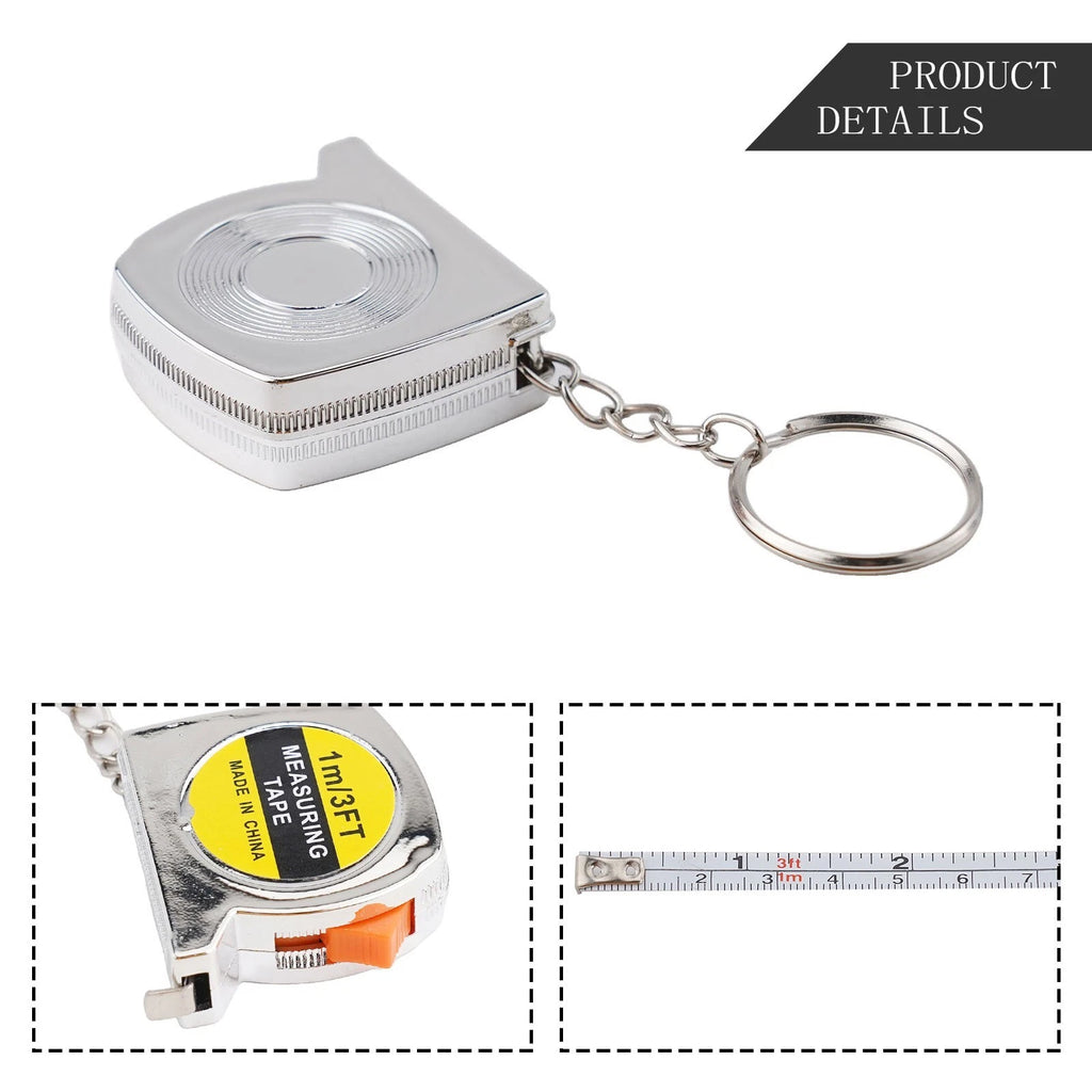 Dual Sided 1m Measure Tape with Meter & Foot Measurements Keychain