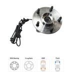 Set of 2 Wheel Hubs for Jeep Wrangler (2007–2010) with Bearing & Sensor