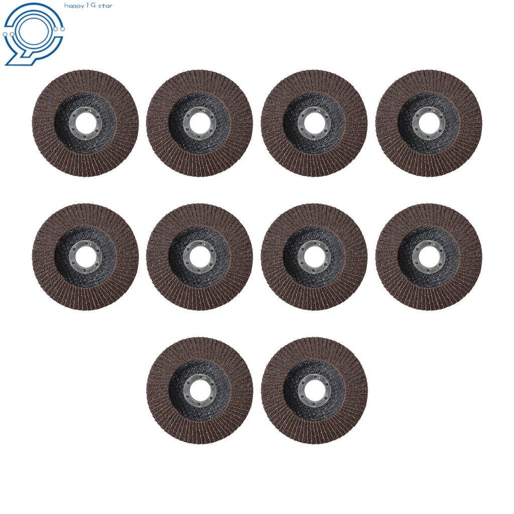 Set of 10 Zirconia Type 27 Flap Discs 4.5" Grinding Wheels 40 Grit 7/8" Arbor
