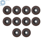 Set of 10 Zirconia Type 27 Flap Discs 4.5" Grinding Wheels 40 Grit 7/8" Arbor