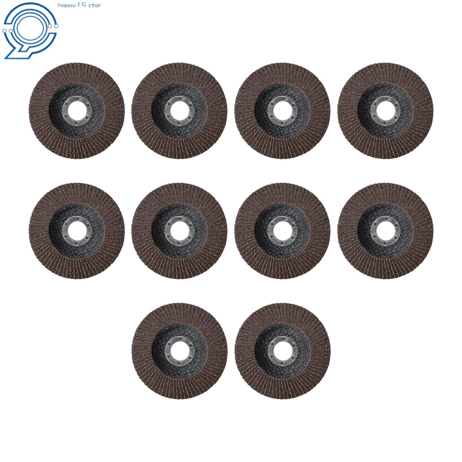 Set of 10 Zirconia Type 27 Flap Discs 4.5" Grinding Wheels 40 Grit 7/8" Arbor