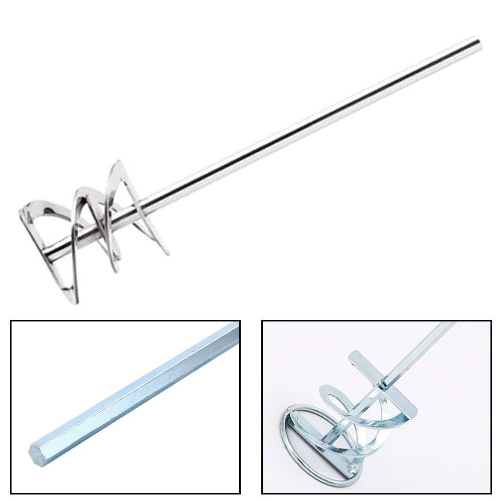 316L Stainless Steel Paint Stirrer Paddle for Drill (250mm Length, 8mm Shaft)
