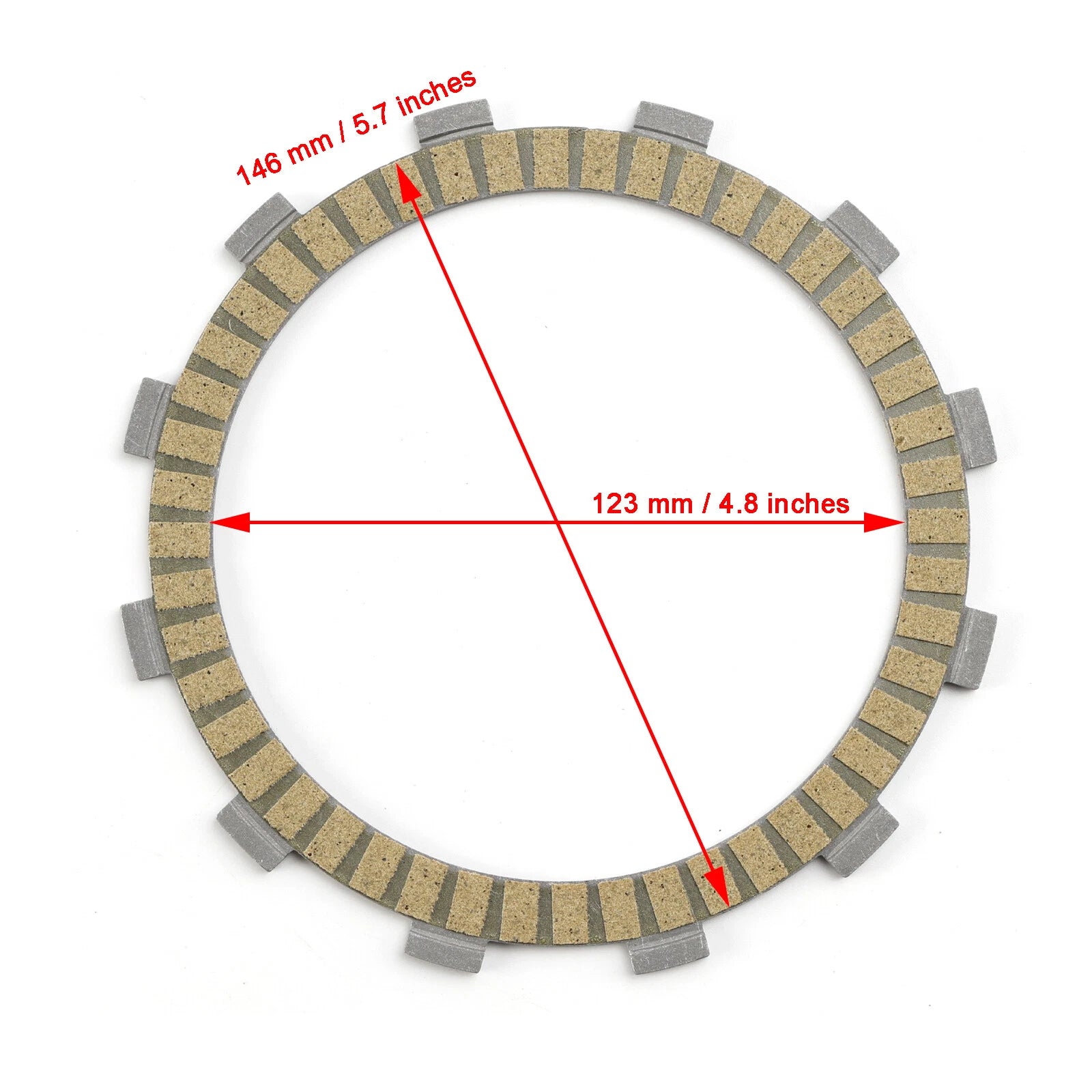 Clutch Friction Plate Kit for Kawasaki KR250 KR-I (1988–1990)