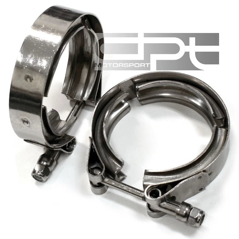 2X 3.5" Stainless V-Band Bolt Clamp for Turbo Flange Downpipe Wastegate Exhaust