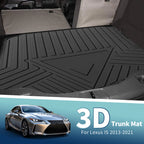 Flat Face Cargo Liner Rear Trunk Mat for Lexus IS (2013–2021) TPE 1 Pc