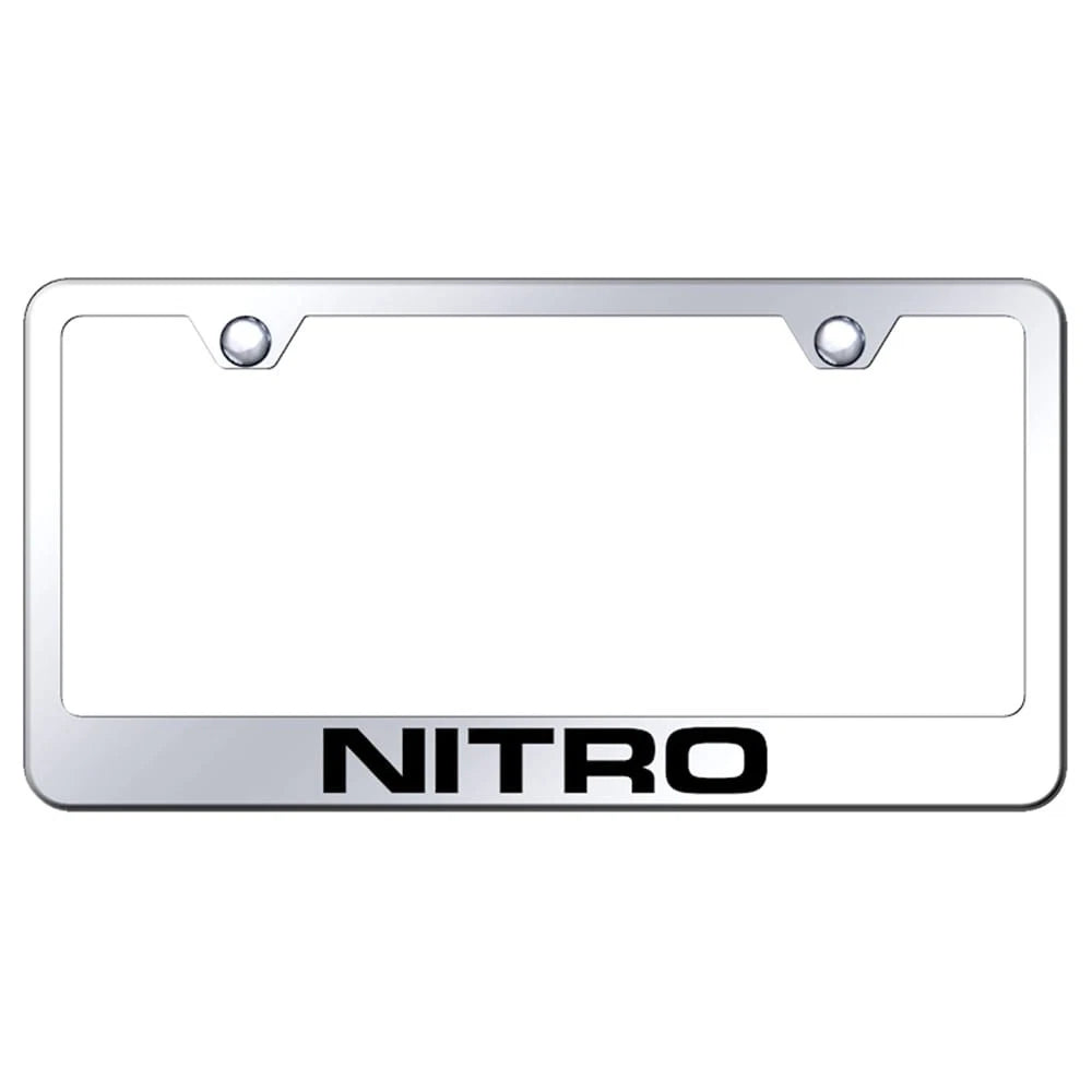 Stainless Steel License Plate Frame - Officially Licensed for Dodge Nitro