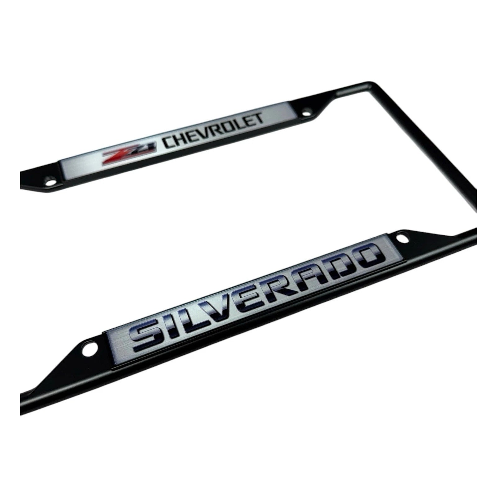 Black License Plate Frame Licensed for Chevrolet Z71 Silverado (2014–2024)