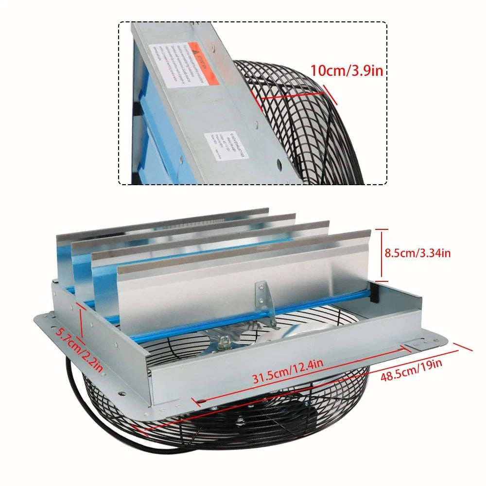 16 Inch Wall Mounted Exhaust Fan for Greenhouse Garage