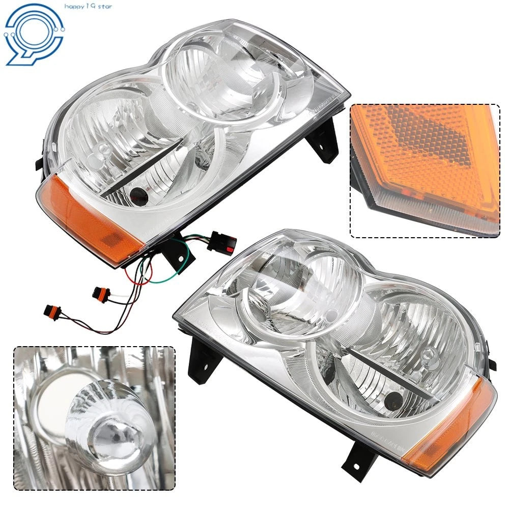 Headlight Assembly for Grand Cherokee (2005–2007) Halogen, Driver & Passenger