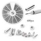 600PCS Screw Nuts Assortment Kit M1/M1.2/M1.4/M2.5 for Automotive (All Years)