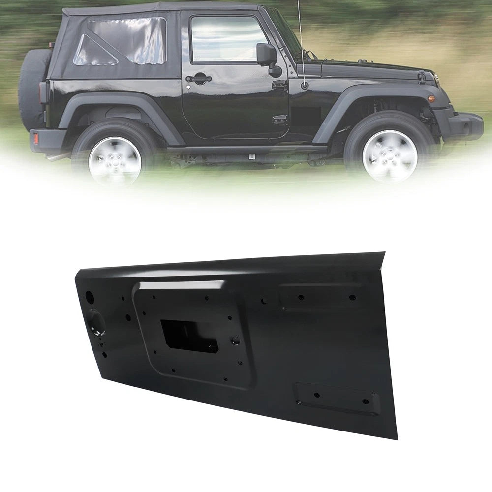 Rear Tailgate Shell for Jeep Wrangler (2007–2018) Black Steel