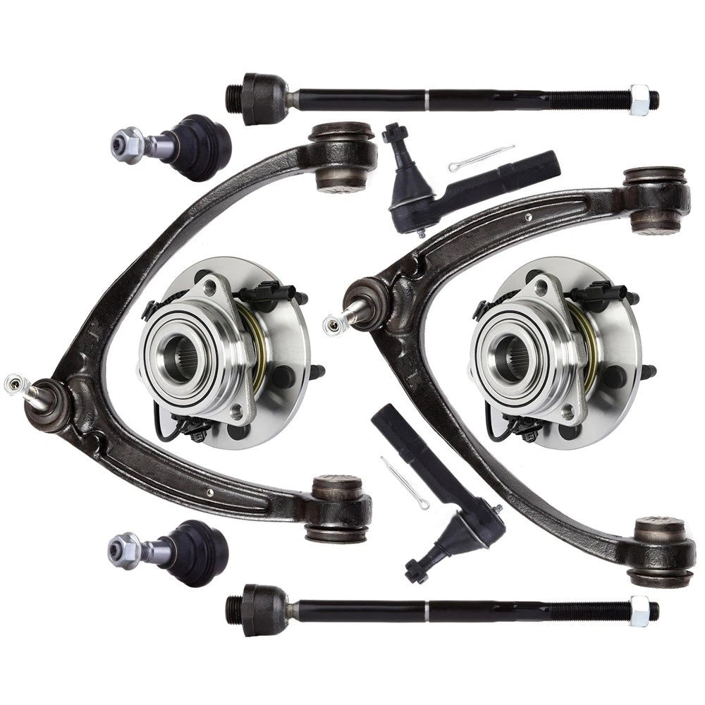 Front Control Arm Wheel Bearing Tie Rod Kit for Chevy Silverado 1500 (2007–2013)