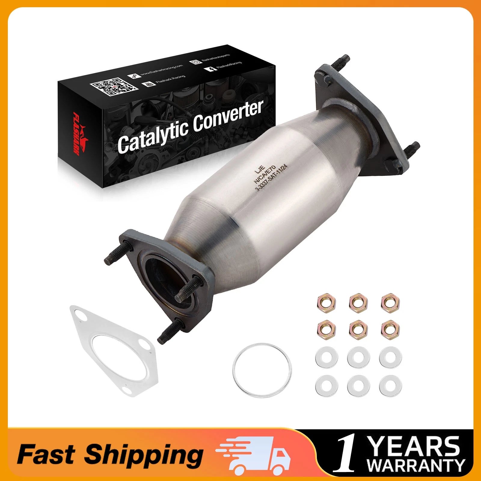 Rear Catalytic Converter Kit for Honda Accord (2008–2012)