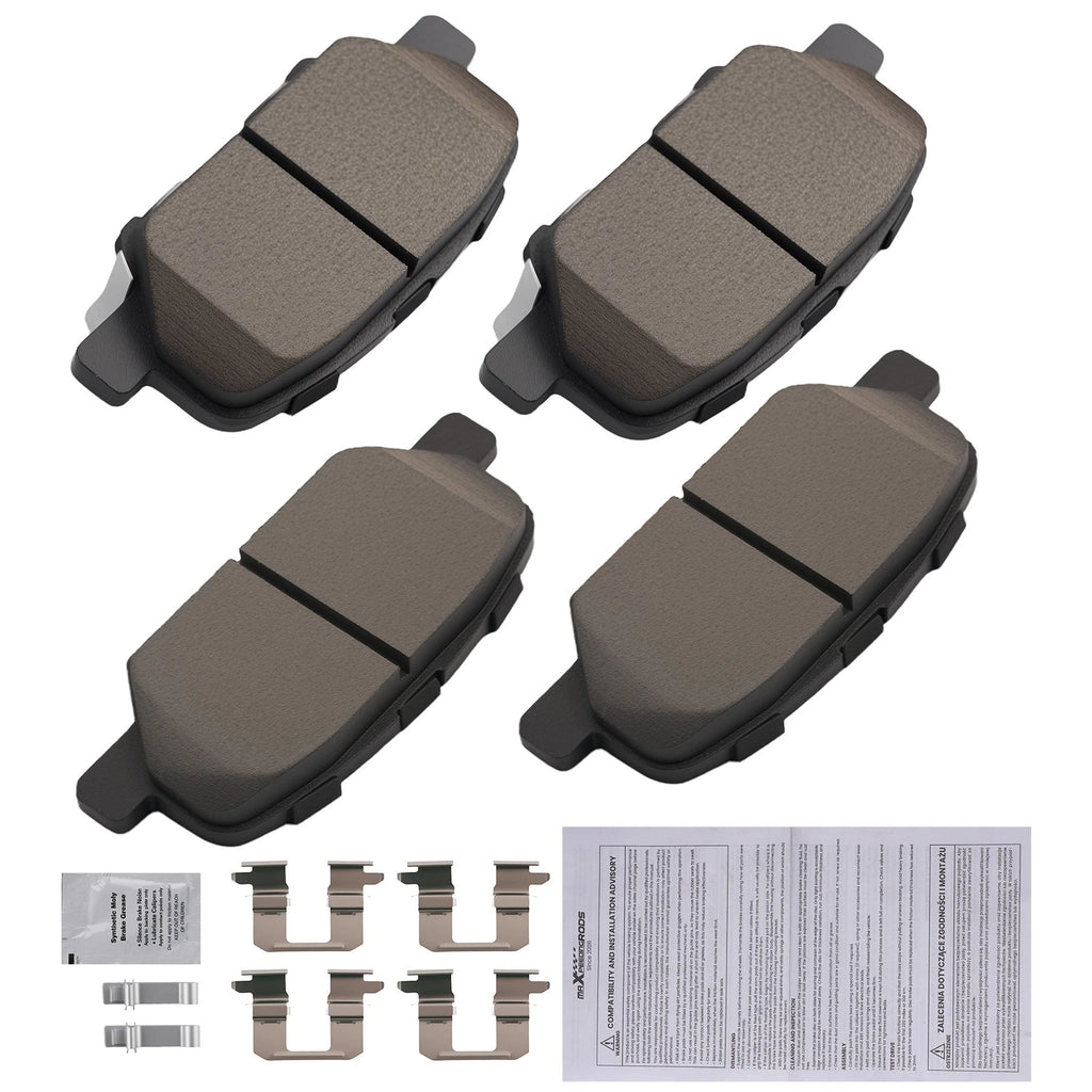 Set of 4 Rear Ceramic Brake Pads for Mazda 3 Sport (2014–2018), Mazda 6 (2014–2015)
