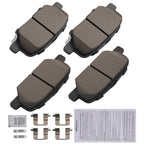 Set of 4 Rear Ceramic Brake Pads for Mazda 3 Sport (2014–2018), Mazda 6 (2014–2015)
